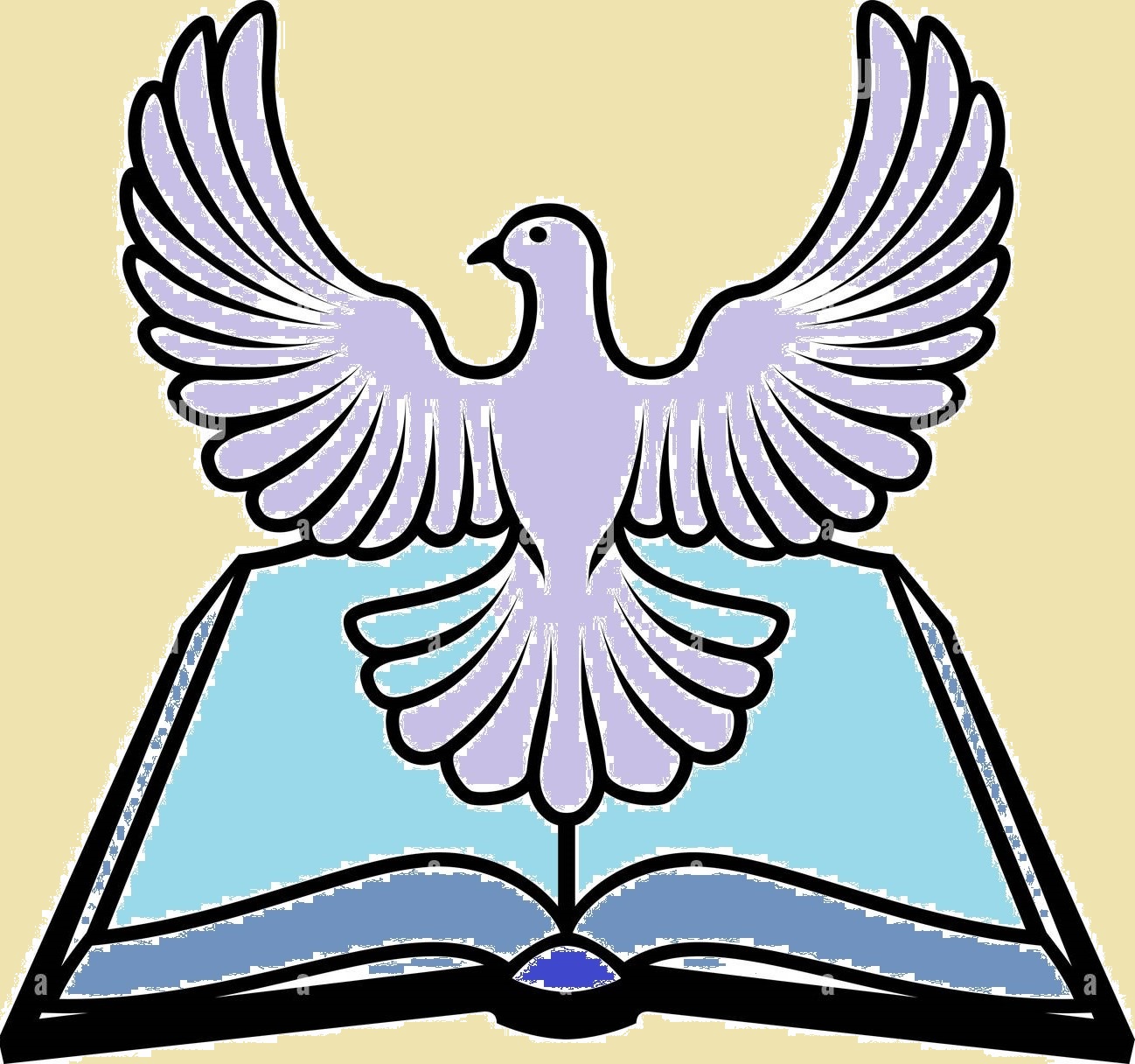 christian-bible-with-the-holy-spirit-in-the-form-of-a-white-dove-DNKTK7.jpg